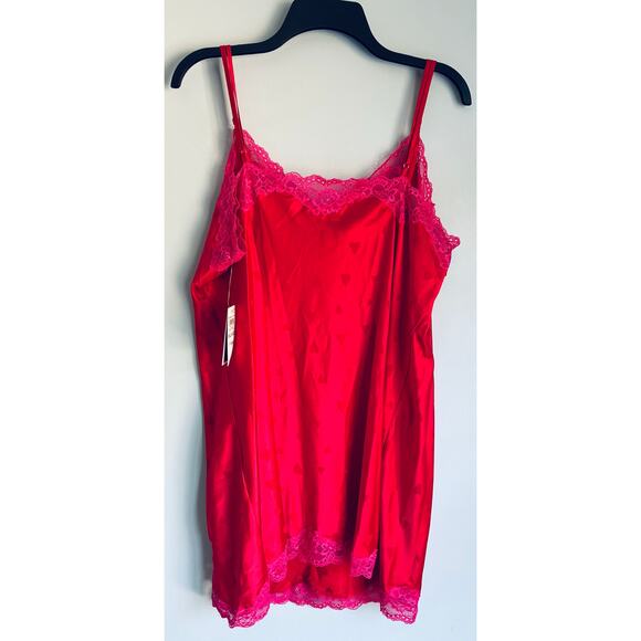 INC International Concepts Intimates Satin Slip Hearts Red and Pink XXL NWT - Picture 9 of 10